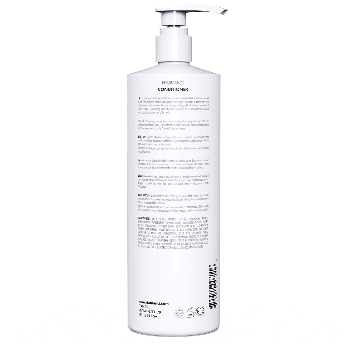 DAMANCI Hydrating Conditioner Sulfate-Free | Locks in Hydration