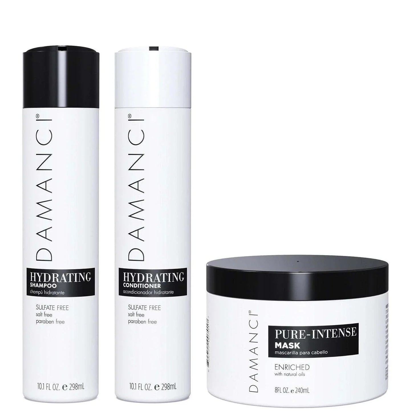 DAMANCI Moisture Repair Kit (Hydrating Shampoo Hydrating Conditioner + Pure Intense Mask)