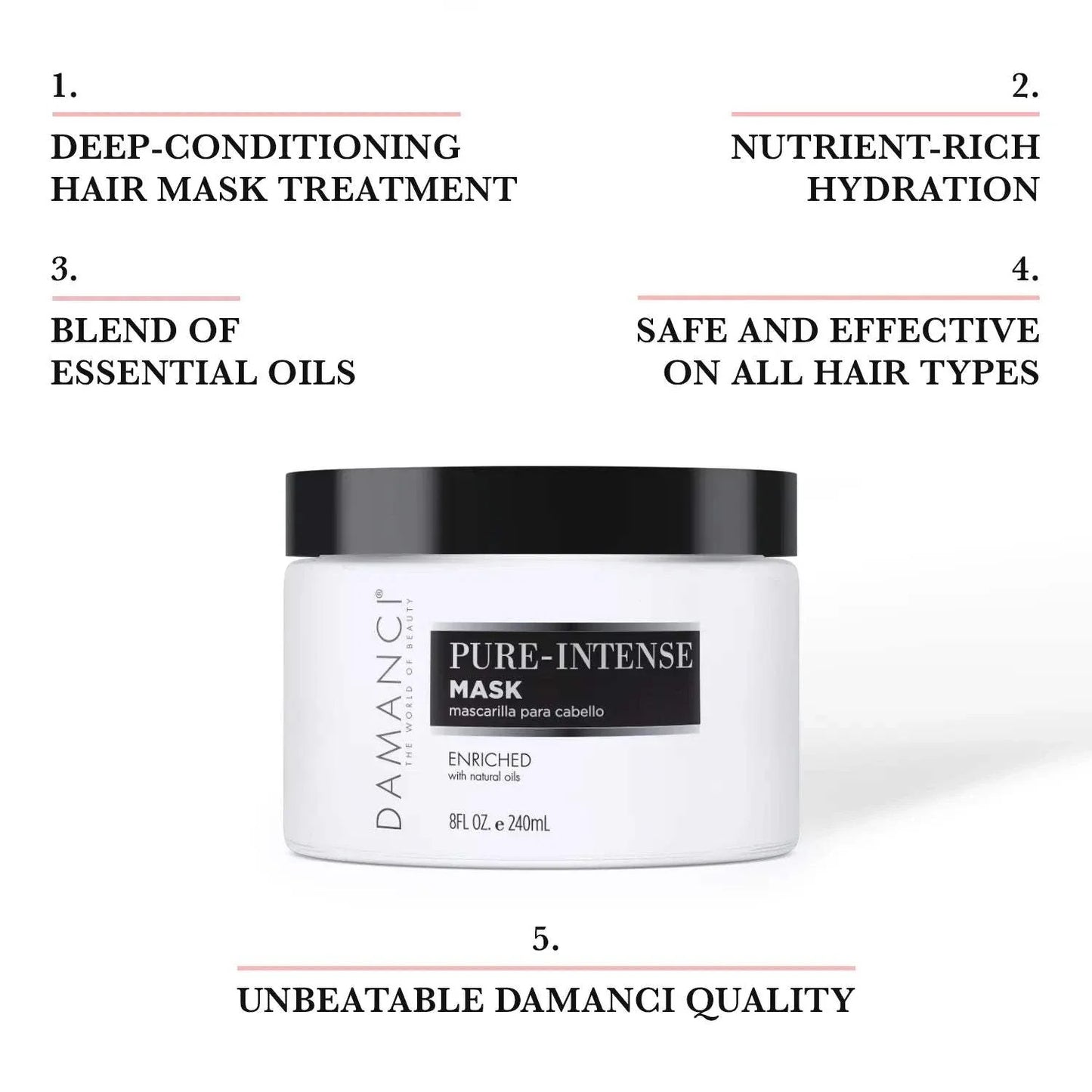 DAMANCI Pure Intense Hair Mask - Deep Moisture and Shine