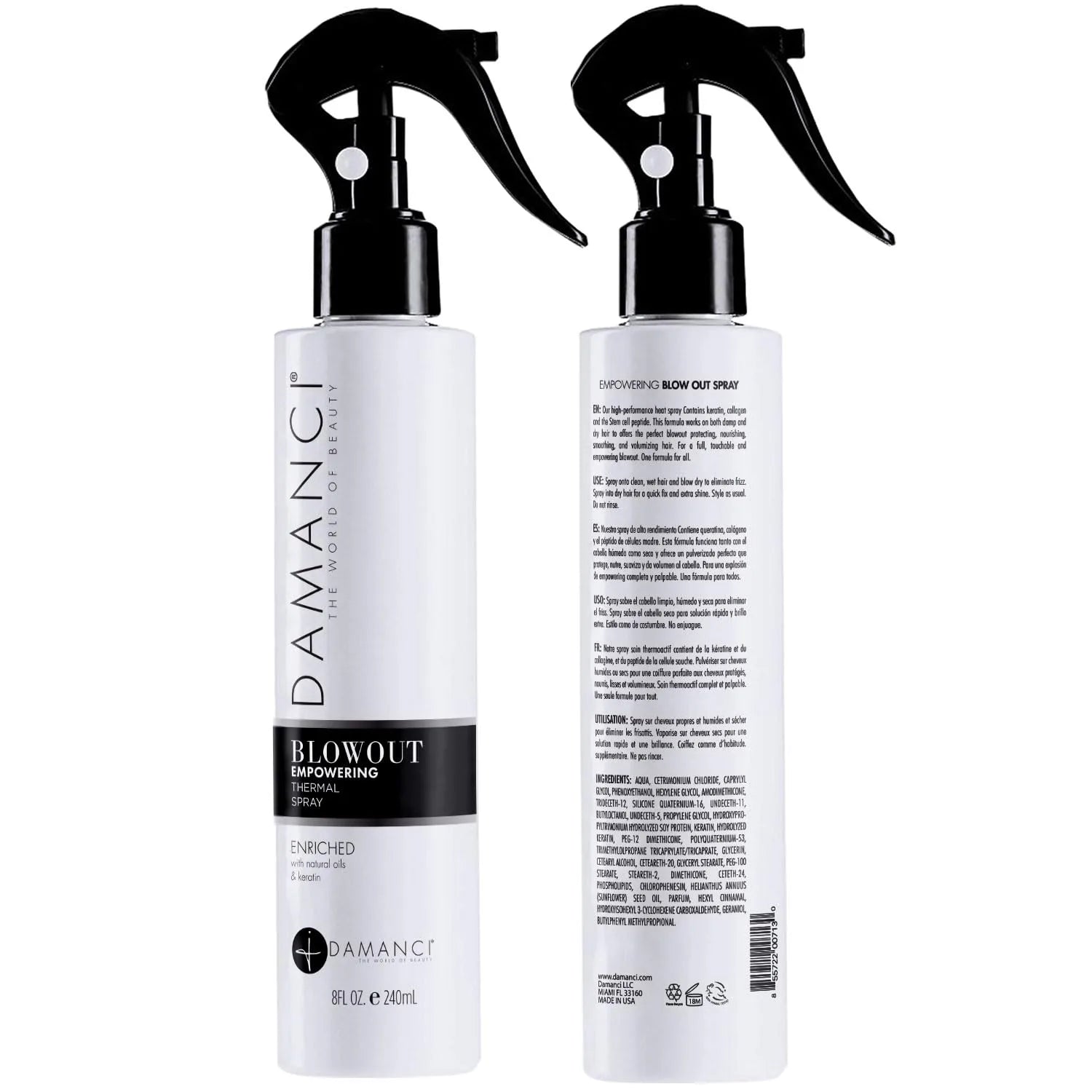 DAMANCI Empowering Blowout Spray | Keratin & Heat Protectant