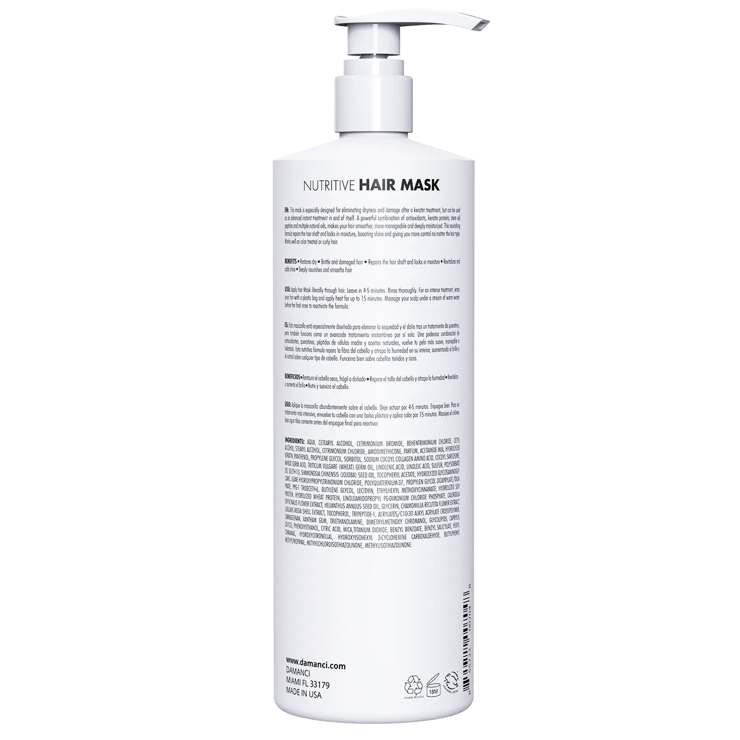 DAMANCI Nutritive Hair Mask for Dryness & Damage