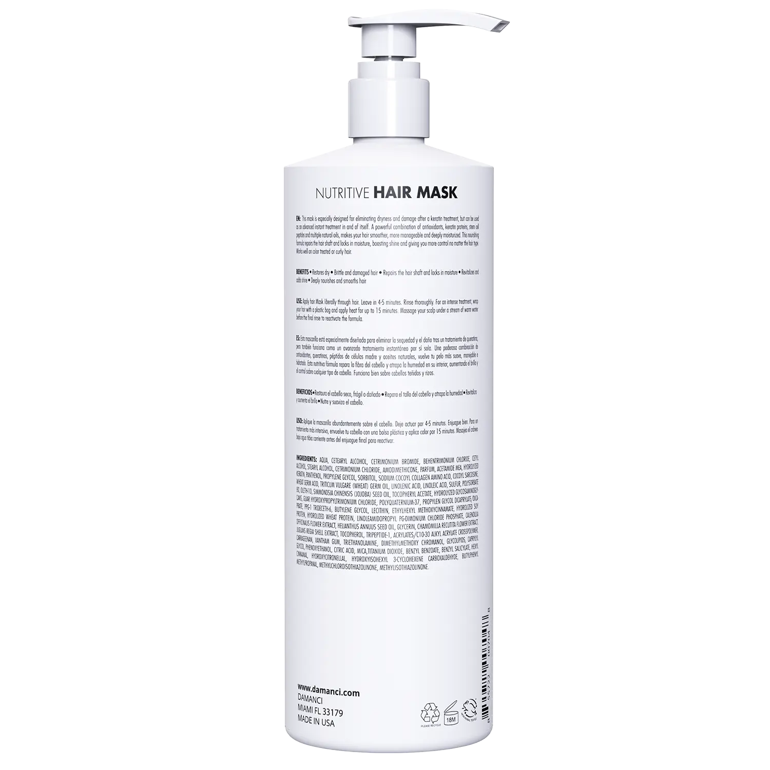 DAMANCI Nutritive Hair Mask for Dryness & Damage