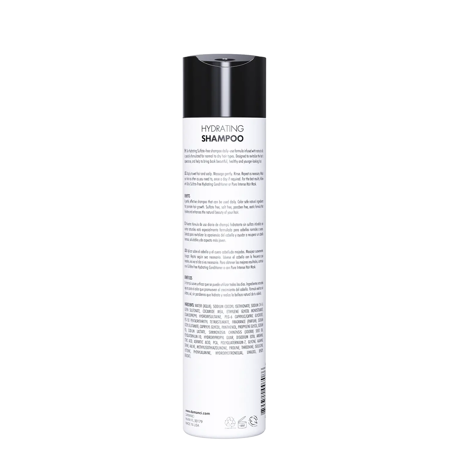DAMANCI Hydrating Sulfate-Free Shampoo for Healthy, Revitalized Hair
