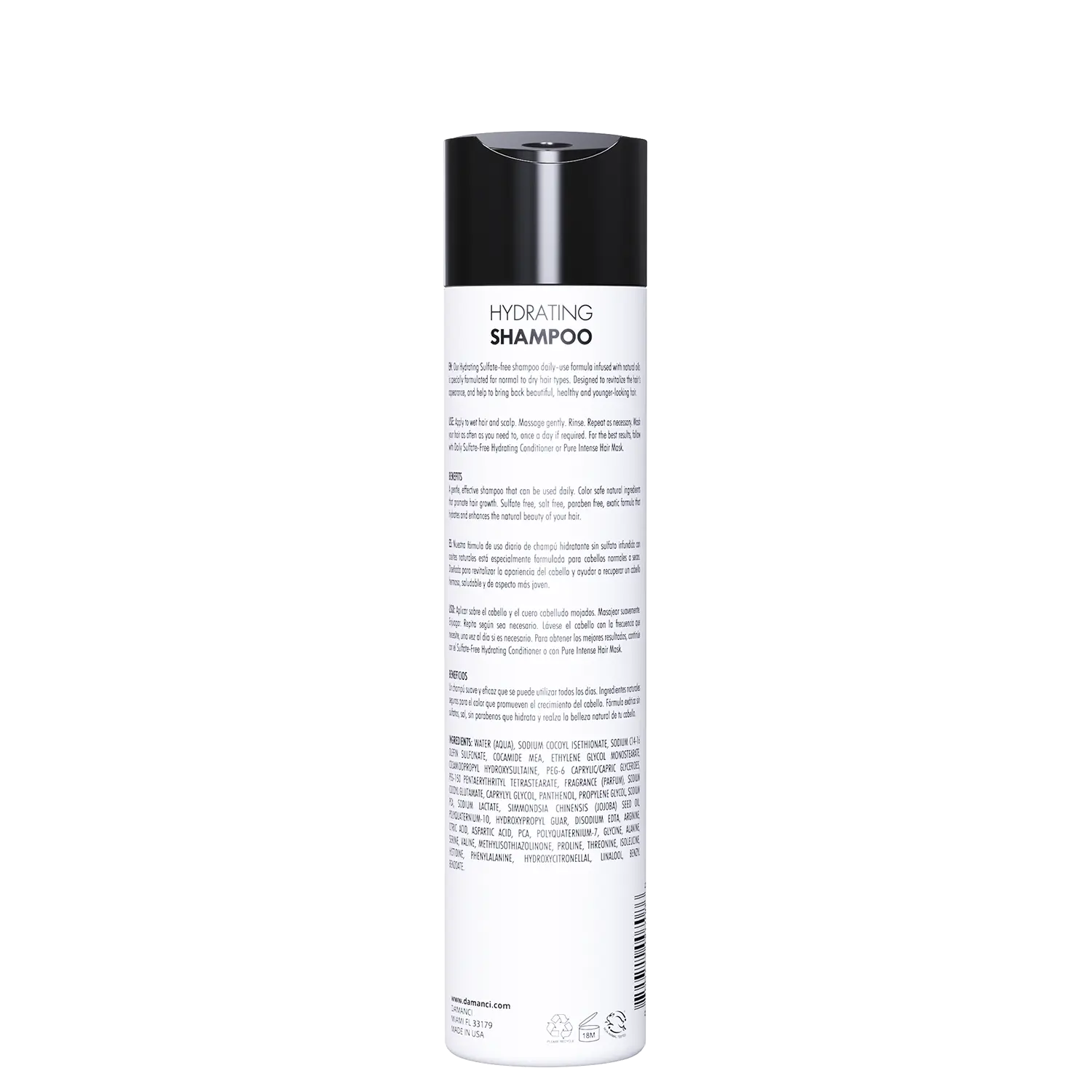 DAMANCI Hydrating Sulfate-Free Shampoo for Healthy, Revitalized Hair