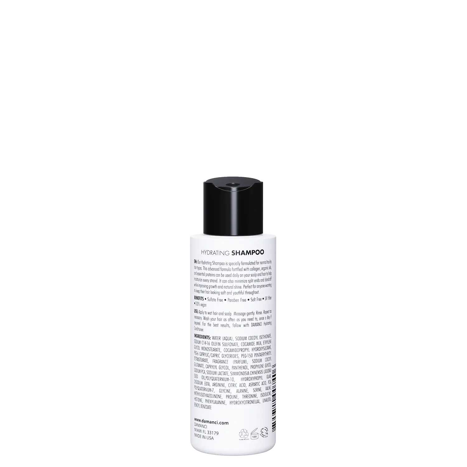 DAMANCI Hydrating Sulfate-Free Shampoo for Healthy, Revitalized Hair