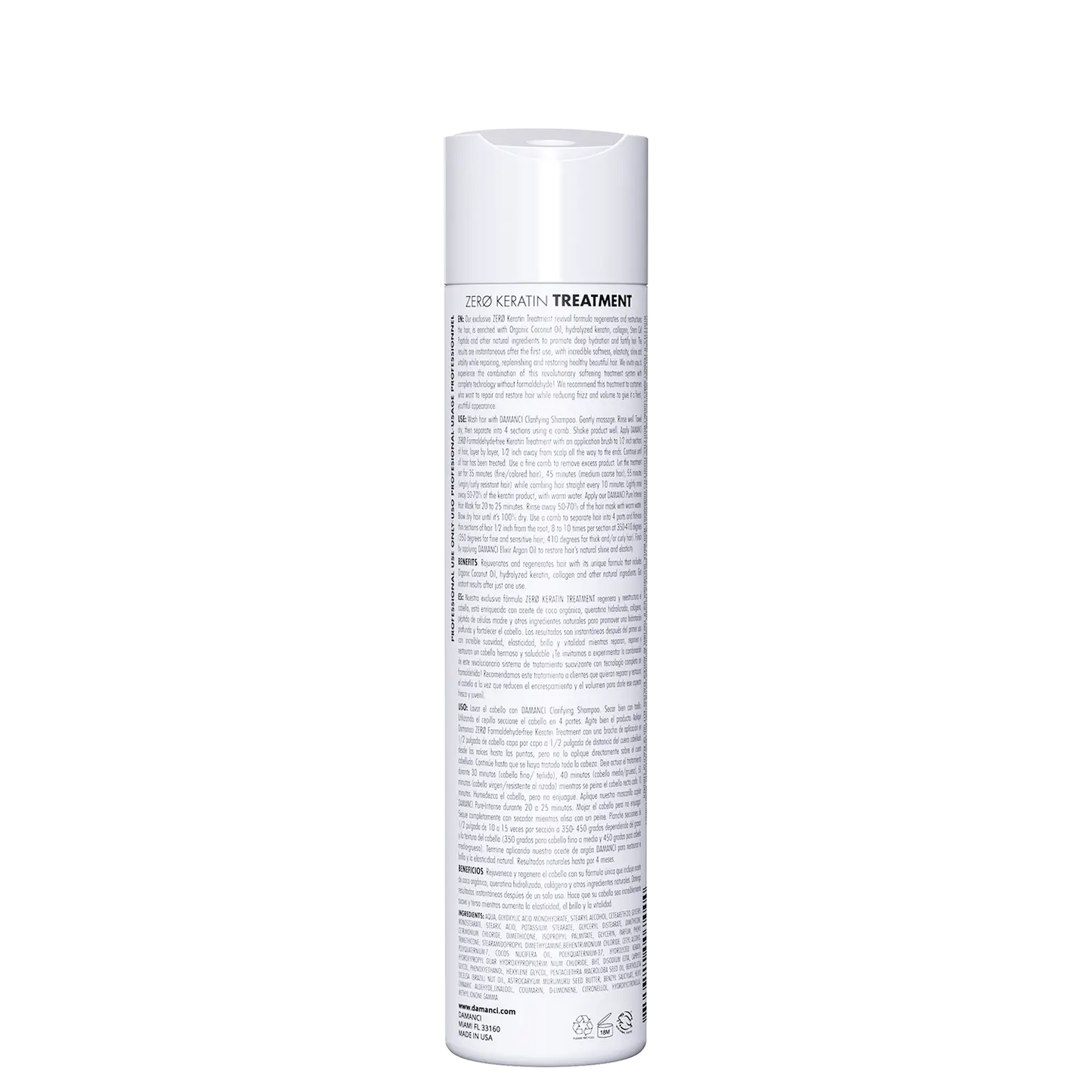 DAMANCI ZerØ Keratin Treatment - Anti-Frizz & Formaldehyde Free