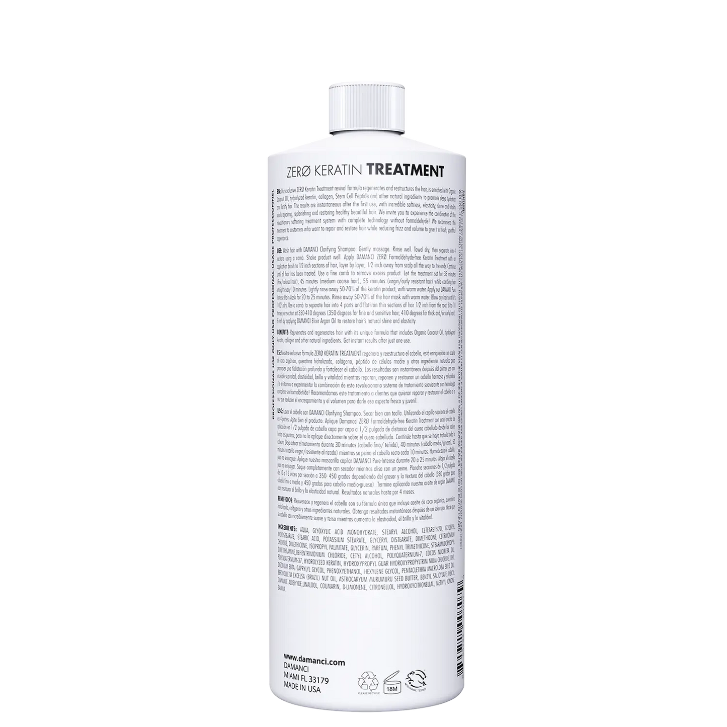 DAMANCI ZerØ Keratin Treatment - Anti-Frizz & Formaldehyde Free