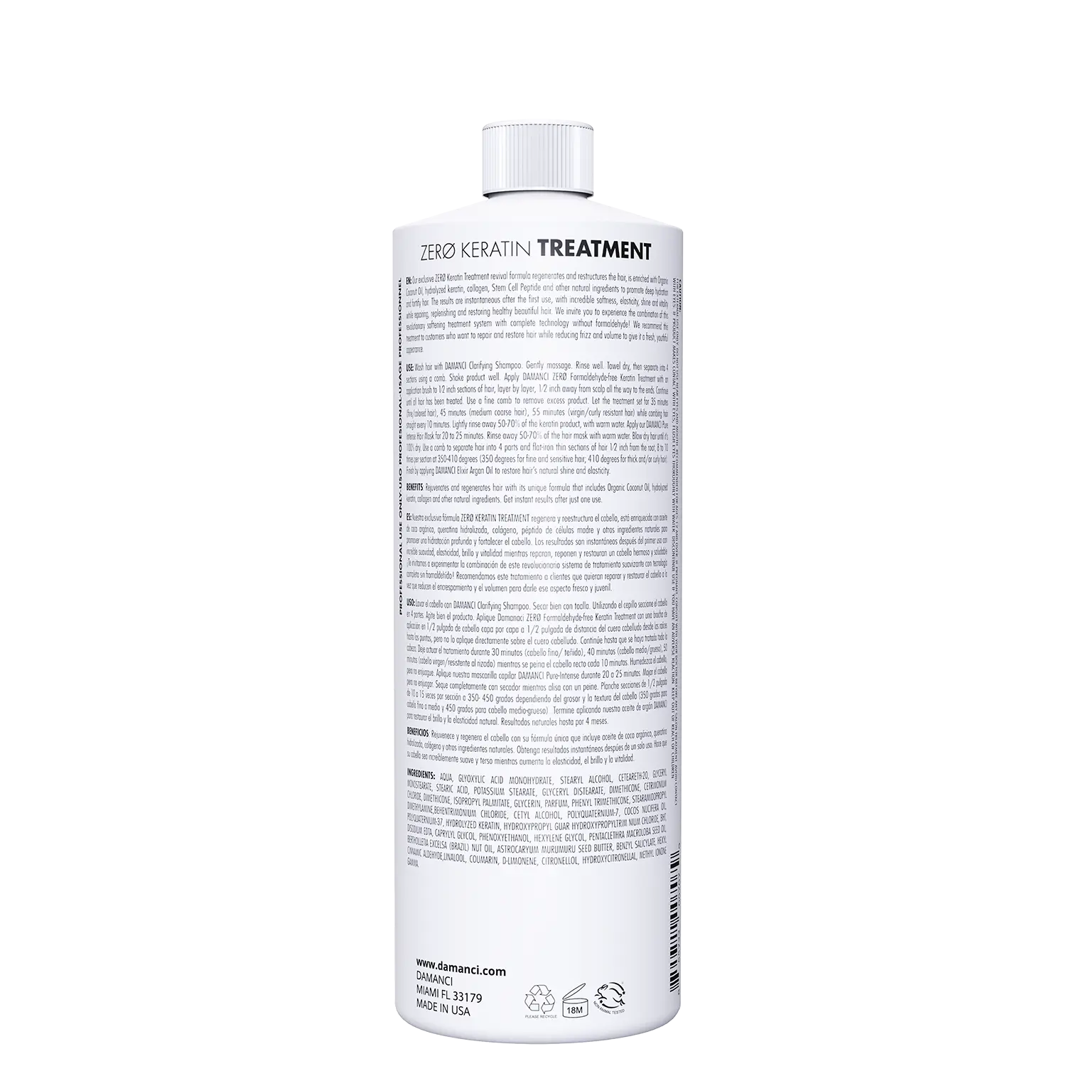 DAMANCI ZerØ Keratin Treatment - Anti-Frizz & Formaldehyde Free