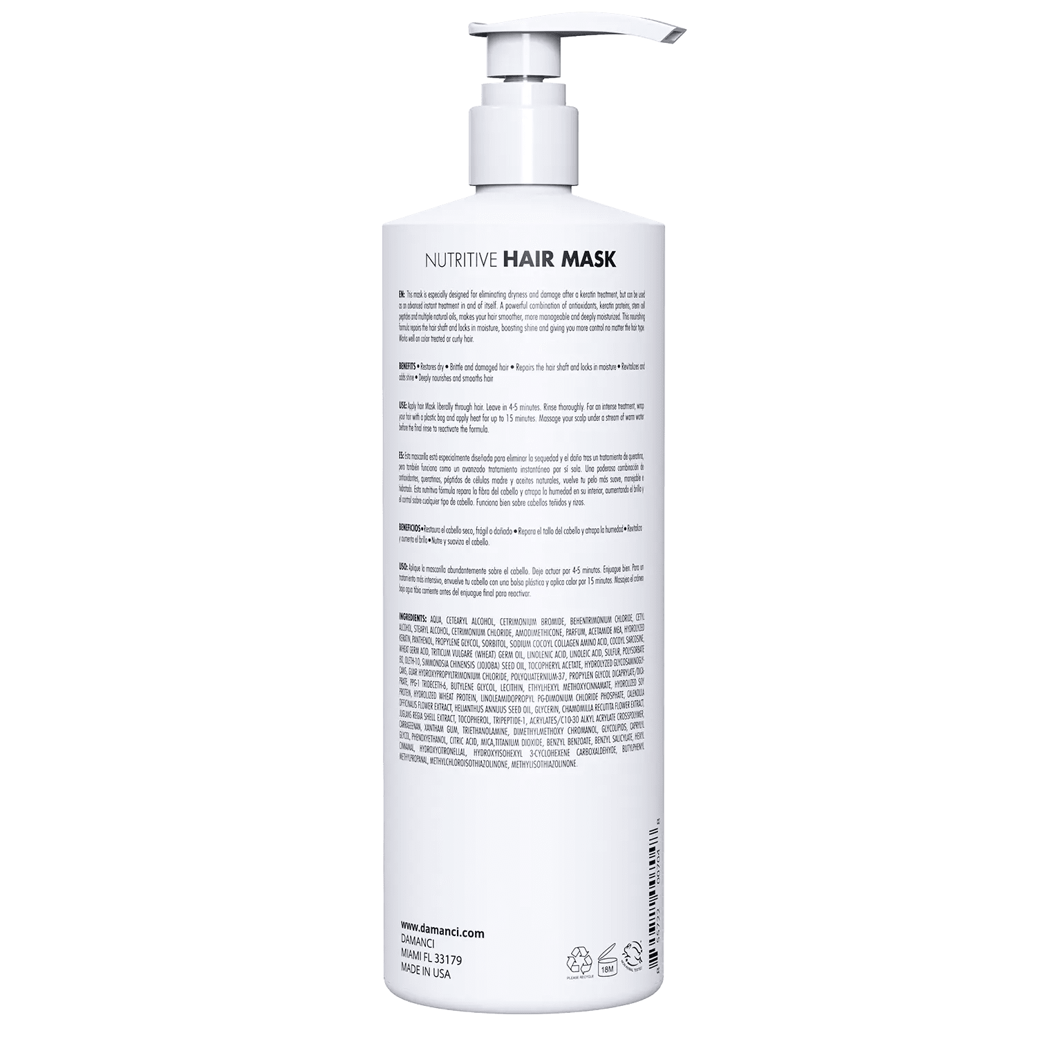 Nutritive Hair Mask - DAMANCI® Better hair, better you!